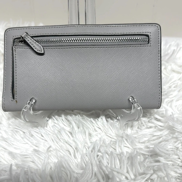 Kate Spade New York Cameron Large Slim Bifold Wallet Gray - Picture 2 of 6